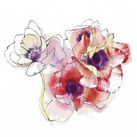 Mistral Trio I White Square -Paper Art-38"x38"