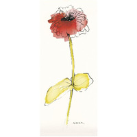 Zinnia IV -Paper Art-14.6"x32"