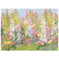 Garden Pastels I Blue Sky -Paper Art-26"x20"
