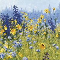 Joyful in July III -Paper Art-38"x38"