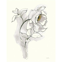 Carols Roses III Soft Gray -Paper Art-24"x30"