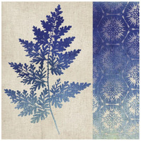 Indigo Leaves III -Paper Art-20"x20"