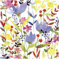 Annes Flowers Crop I -Paper Art-32"x32"