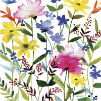 Annes Flowers Crop II -Paper Art-38"x38"