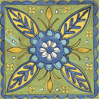Tuscan Sun Tile III Color -Paper Art-38"x38"