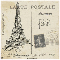 Postcard Sketches III -Paper Art-42"x42"