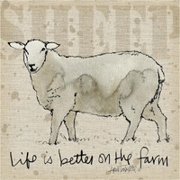 Farm Life IV -Paper Art-38"x38"