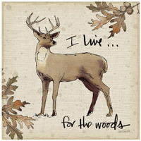 Lodge Life II -Paper Art-26"x26"