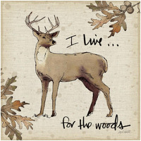 Lodge Life II -Paper Art-32"x32"