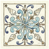 Coastal Breeze Tile IV -Paper Art-26"x26"