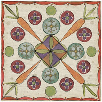 Farmers Feast Tiles I -Paper Art-32"x32"