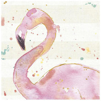 Flamingo Fever III no Words -Paper Art-26"x26"