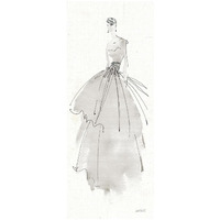 La Fashion II Gray -Paper Art-22"x52"