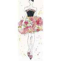 Floral Fashion II -Paper Art-26"x62"