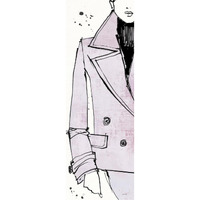 Fashion Strokes V Pastel -Paper Art-26"x74"