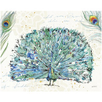Peacock Garden IX -Paper Art-22"x18"