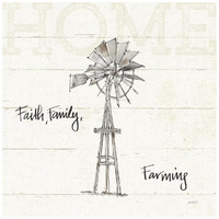 Farm Memories III -Paper Art-20"x20"
