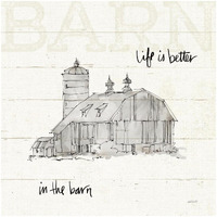 Farm Memories IV -Paper Art-32"x32"