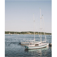 Cape Cod Sailboats -Paper Art-15.28"x18"