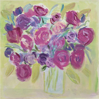 Pink Roses Flower -Paper Art-38"x38"