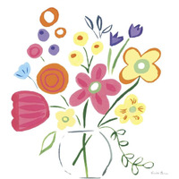 Floral Medley III -Paper Art-26"x26"