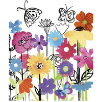 Floral Magic II -Paper Art-22"x26"