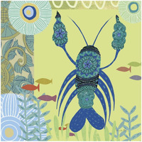 Underwater World I -Paper Art-32"x32"
