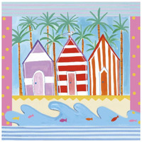 Beach Living II -Paper Art-20"x20"