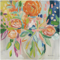 Summer Orange Floral -Paper Art-32"x32"