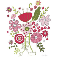 Valentines Flowers IV -Paper Art-30"x37"