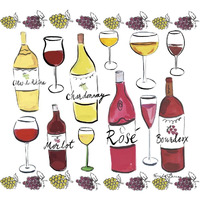 Wine Time I -Paper Art-24"x22.24"