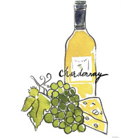 Wine Time IV Chardonnay -Paper Art-18"x22"