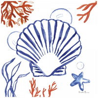 Coastal Jewels III -Paper Art-20"x20"