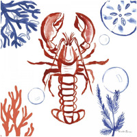 Coastal Jewels VI -Paper Art-32"x32"