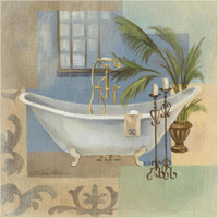 Coastal Bathtub II -Paper Art-38"x38"