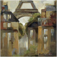 Paris - Late Summer I -Paper Art-32"x32"