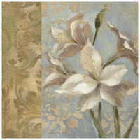 Amaryllis on Soft Blue  WAG -Paper Art-26"x26"