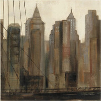 View from the Bridge II -Paper Art-38"x38"