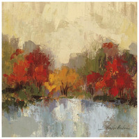 Fall Riverside I -Paper Art-26"x26"