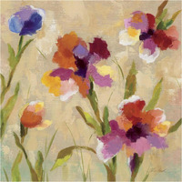 Bold Bright Flowers III -Paper Art-38"x38"