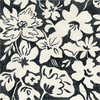 Chalkboard Floral II -Paper Art-38"x38"