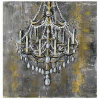 Vintage Chandelier I -Paper Art-26"x26"