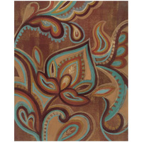 Bohemian Paisley II Turquoise -Paper Art-18"x22"