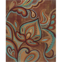 Bohemian Paisley II Turquoise -Paper Art-30"x37"