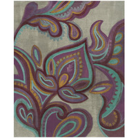 Bohemian Paisley II Aubergine -Paper Art-18"x22"