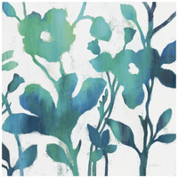 Teal Trio V on White -Paper Art-42"x42"