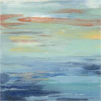 Sunset Beach I -Paper Art-38"x38"