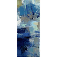 Ultramarine Waves III Panel II -Paper Art-26"x62"