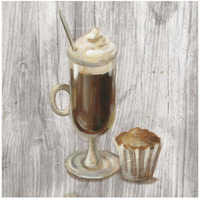Coffee Time V on Wood -Paper Art-26"x26"