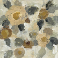 Neutral Floral Beige II -Paper Art-38"x38"